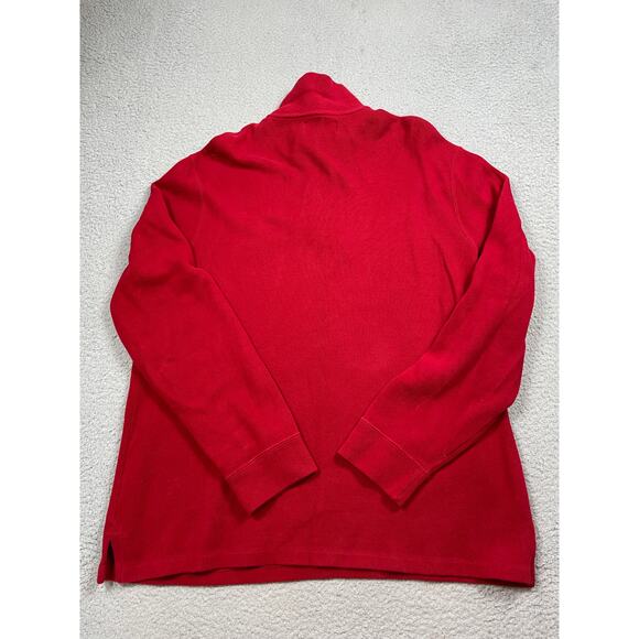 Polo Ralph Lauren Mens Size XL Red 1/4 Zip Pullover Shirt - Picture 2 of 12